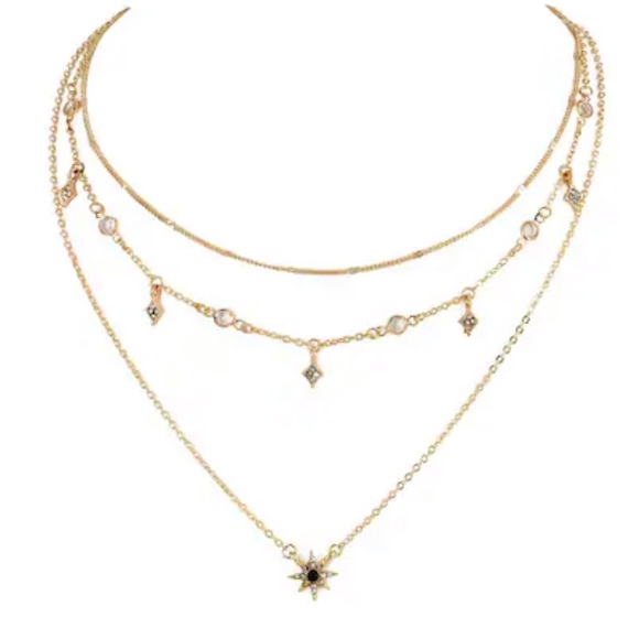 LAST ONE Scattered Stars Choker Necklace - Picture 2 of 4